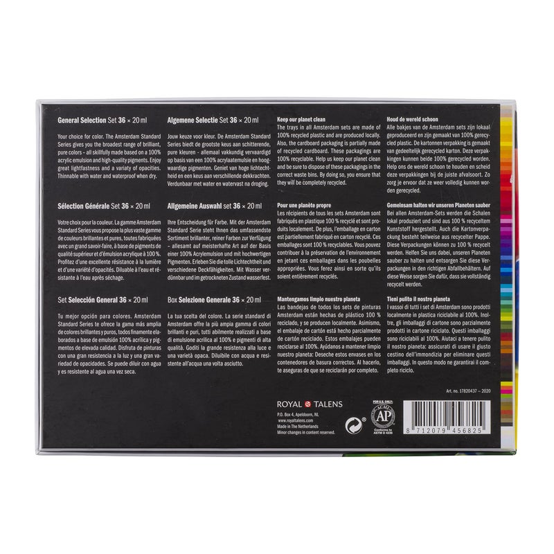 Amsterdam Standard Series acrylic paint general selection set | 36 x 20 ml (17820437) - Image 2